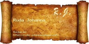 Ruda Johanna névjegykártya